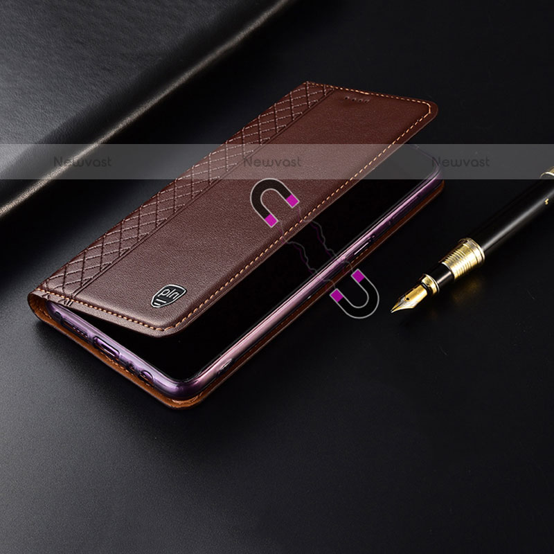 Leather Case Stands Flip Cover Holder H07P for Samsung Galaxy M52 5G