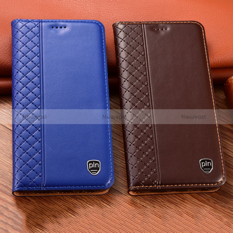 Leather Case Stands Flip Cover Holder H07P for Sony Xperia Ace II
