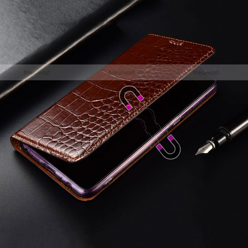 Leather Case Stands Flip Cover Holder H08P for OnePlus Nord N20 5G