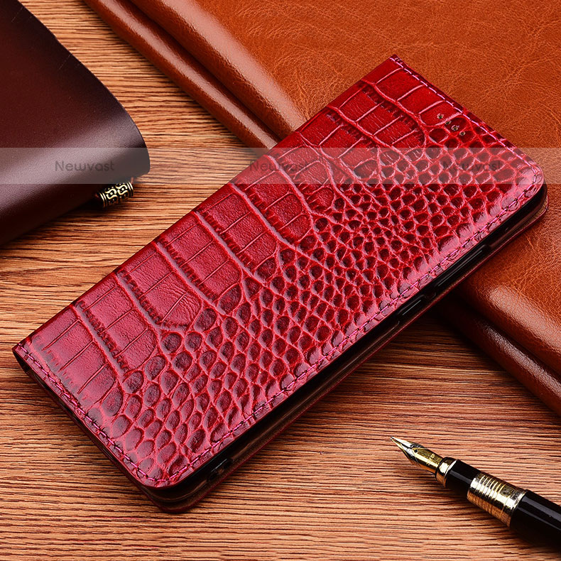 Leather Case Stands Flip Cover Holder H08P for Oppo A53s
