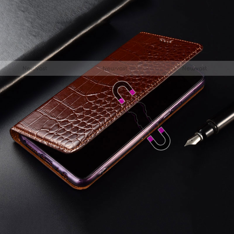 Leather Case Stands Flip Cover Holder H08P for Oppo F19 Pro+ Plus 5G