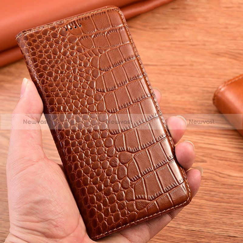 Leather Case Stands Flip Cover Holder H08P for Realme 9i 4G