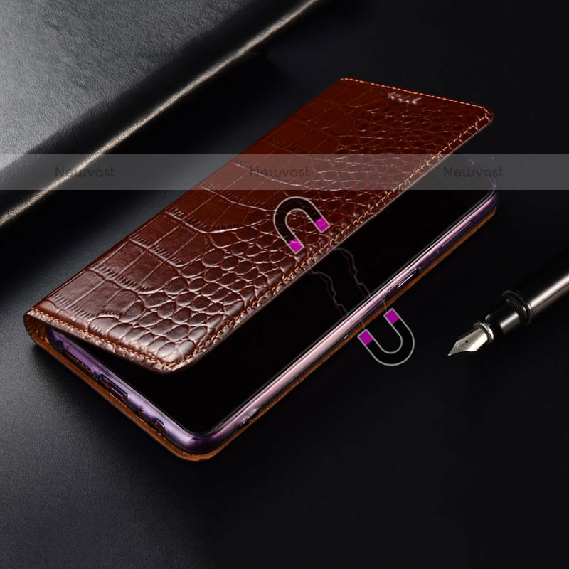 Leather Case Stands Flip Cover Holder H08P for Samsung Galaxy M40