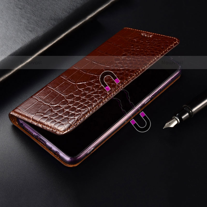 Leather Case Stands Flip Cover Holder H08P for Samsung Galaxy S21 5G