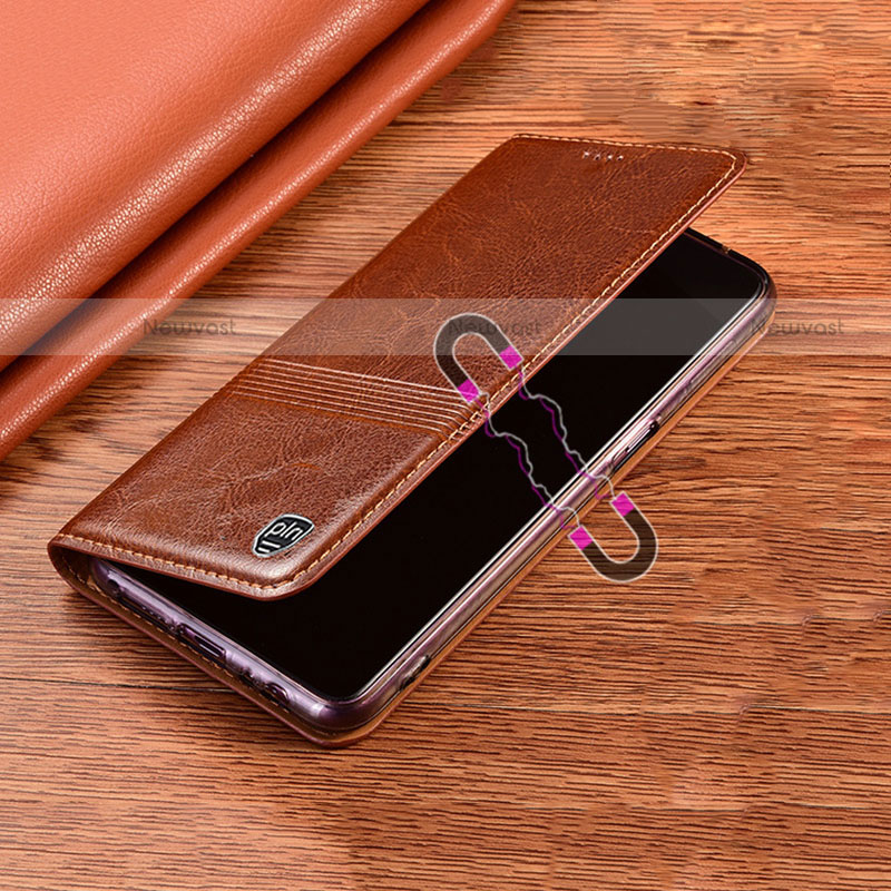 Leather Case Stands Flip Cover Holder H09P for Motorola Moto G100 5G