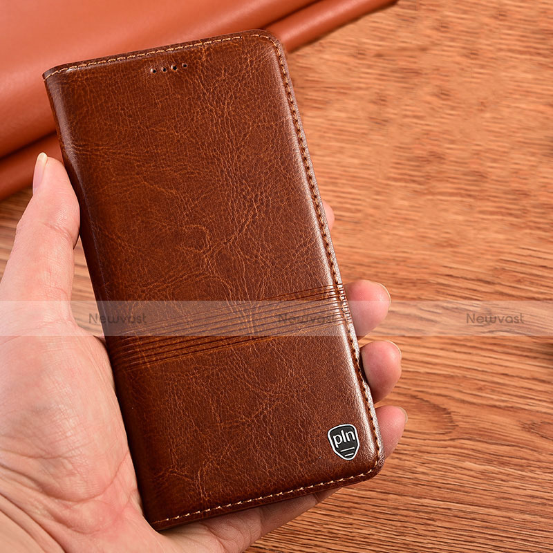Leather Case Stands Flip Cover Holder H09P for Motorola Moto G60
