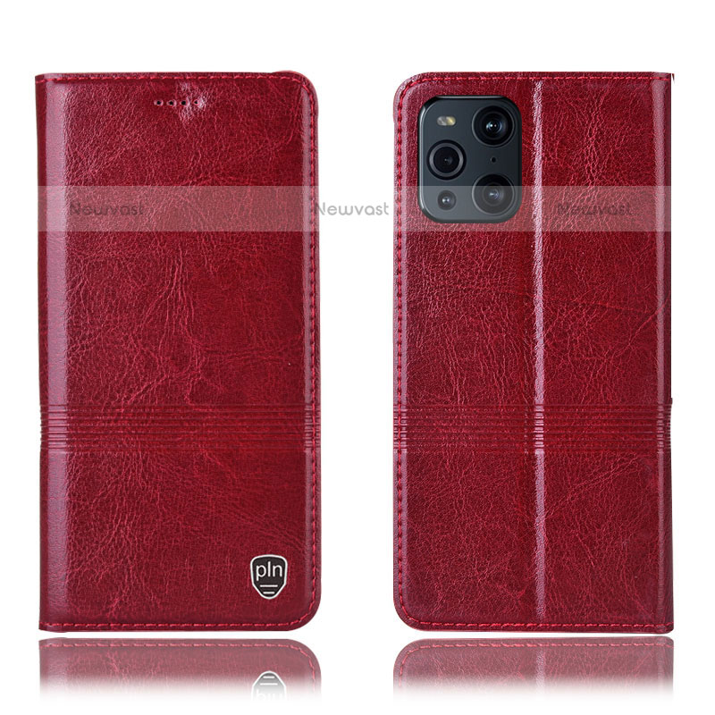 Leather Case Stands Flip Cover Holder H09P for Oppo Find X3 Pro 5G