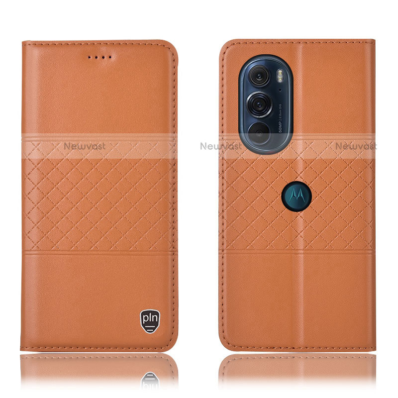Leather Case Stands Flip Cover Holder H10P for Motorola Moto Edge 30 Pro 5G