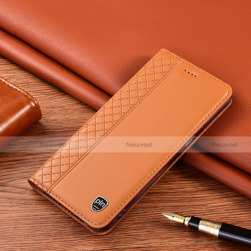 Leather Case Stands Flip Cover Holder H10P for Motorola Moto G40 Fusion