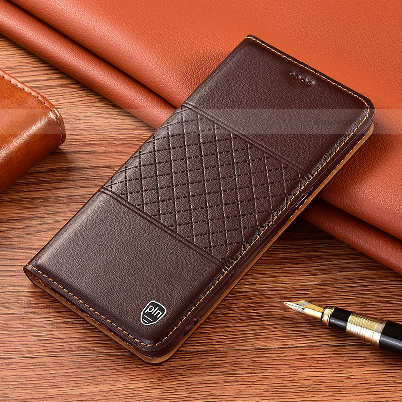 Leather Case Stands Flip Cover Holder H10P for Samsung Galaxy S22 Ultra 5G