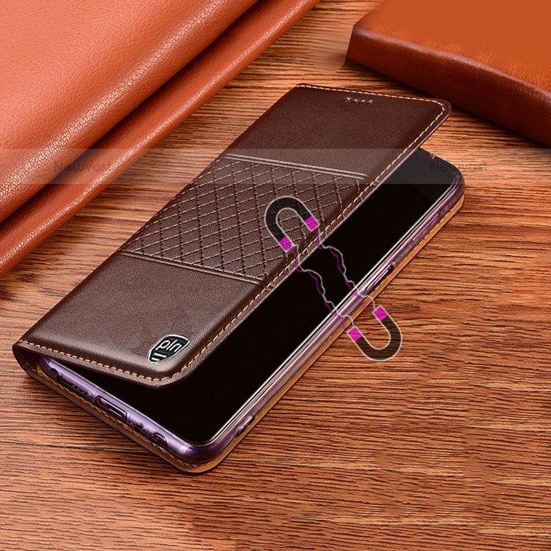 Leather Case Stands Flip Cover Holder H10P for Samsung Galaxy S23 5G