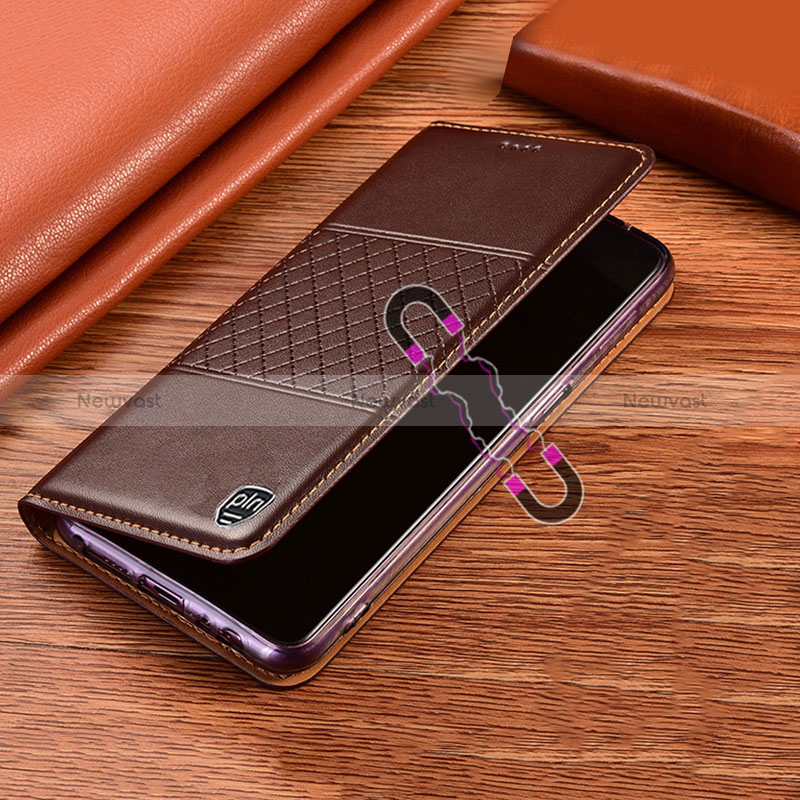 Leather Case Stands Flip Cover Holder H10P for Samsung Galaxy S24 5G