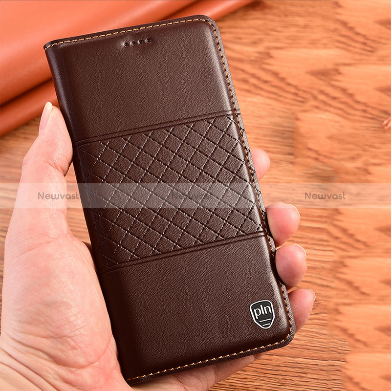 Leather Case Stands Flip Cover Holder H11P for Vivo V27 Pro 5G