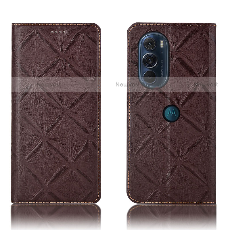 Leather Case Stands Flip Cover Holder H15P for Motorola Moto Edge 30 Pro 5G