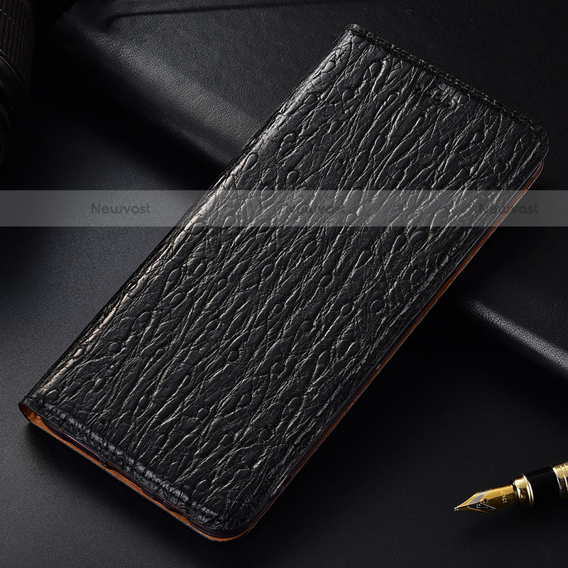 Leather Case Stands Flip Cover Holder H15P for Motorola Moto G100 5G