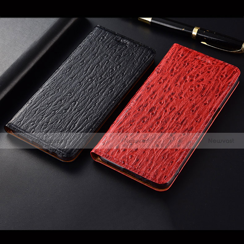 Leather Case Stands Flip Cover Holder H15P for Motorola Moto G40 Fusion