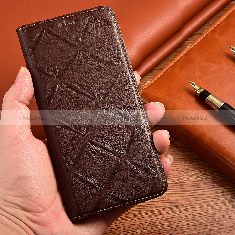 Leather Case Stands Flip Cover Holder H15P for Oppo Reno9 Pro 5G