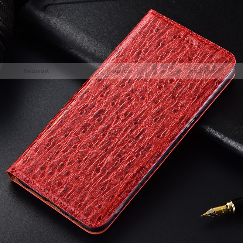 Leather Case Stands Flip Cover Holder H15P for Samsung Galaxy M52 5G