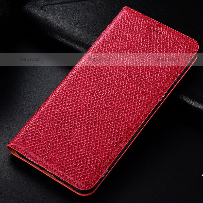Leather Case Stands Flip Cover Holder H15P for Samsung Galaxy Note 20 5G Red