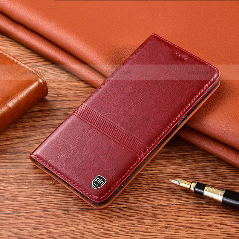 Leather Case Stands Flip Cover Holder H15P for Vivo iQOO 8 Pro 5G Red