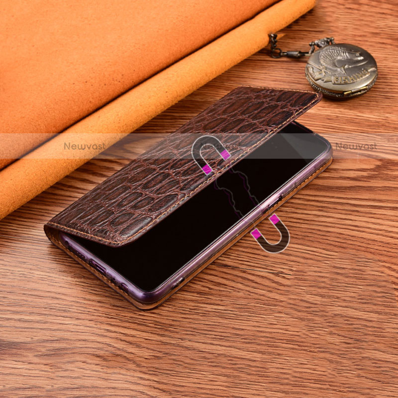 Leather Case Stands Flip Cover Holder H16P for Motorola Moto G100 5G