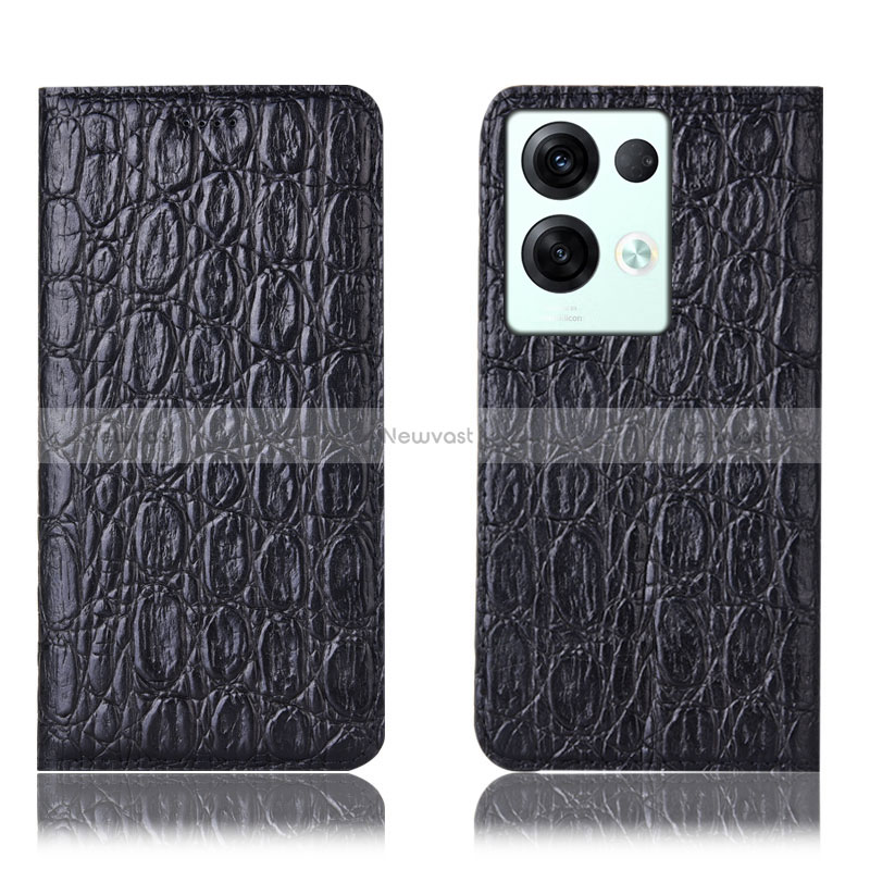 Leather Case Stands Flip Cover Holder H16P for Oppo Reno8 Pro+ Plus 5G