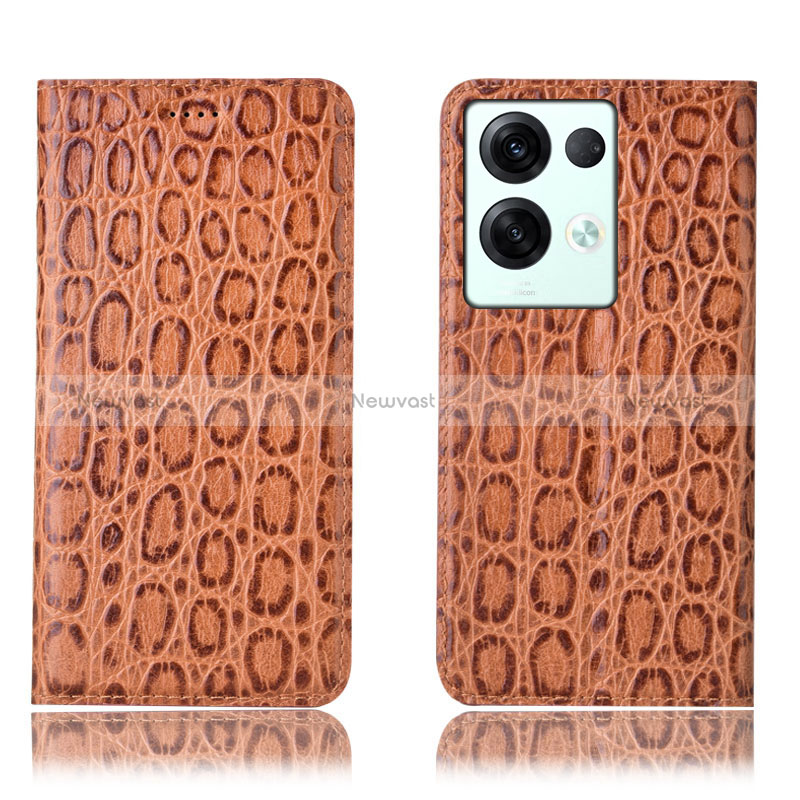 Leather Case Stands Flip Cover Holder H16P for Oppo Reno8 Pro+ Plus 5G