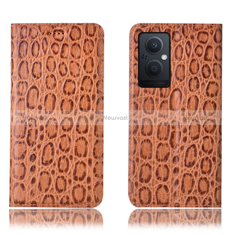 Leather Case Stands Flip Cover Holder H16P for Oppo Reno8 Z 5G