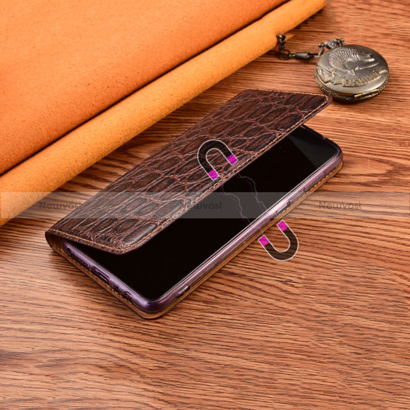 Leather Case Stands Flip Cover Holder H16P for Realme 9i 4G