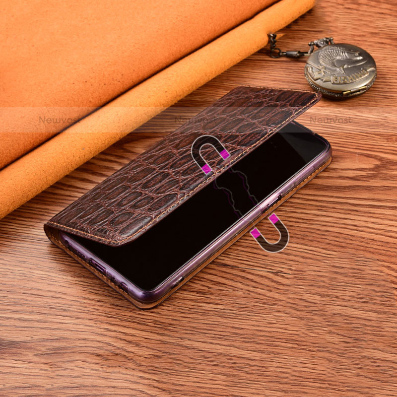 Leather Case Stands Flip Cover Holder H16P for Samsung Galaxy S23 5G