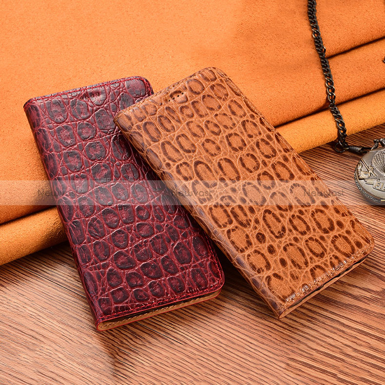 Leather Case Stands Flip Cover Holder H16P for Sony Xperia 1 V