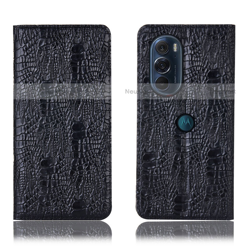 Leather Case Stands Flip Cover Holder H17P for Motorola Moto Edge 30 Pro 5G