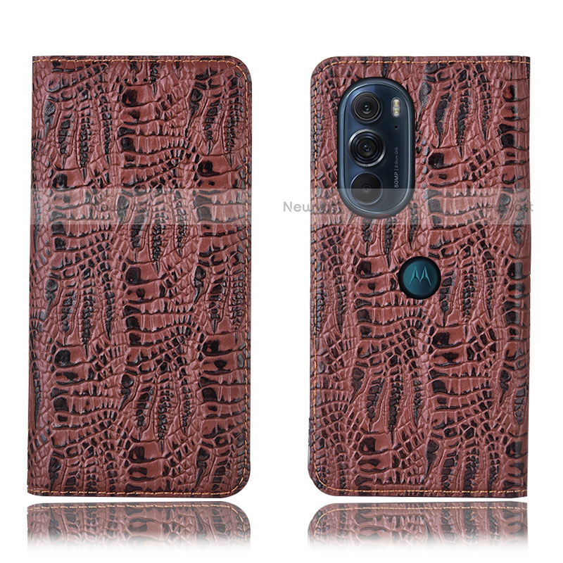 Leather Case Stands Flip Cover Holder H17P for Motorola Moto Edge 30 Pro 5G