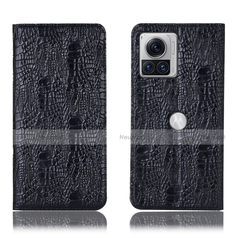 Leather Case Stands Flip Cover Holder H17P for Motorola Moto Edge X30 Pro 5G