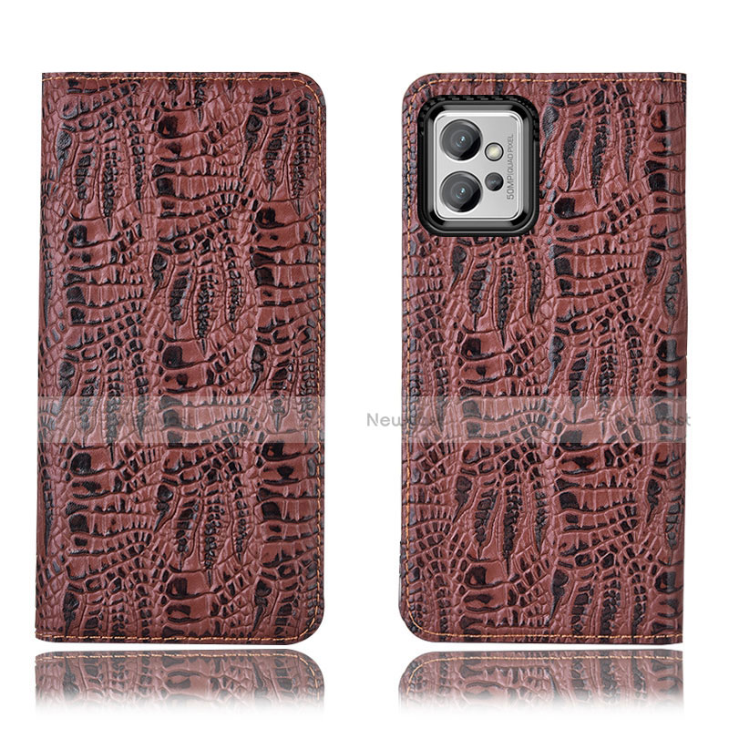 Leather Case Stands Flip Cover Holder H17P for Motorola Moto G32