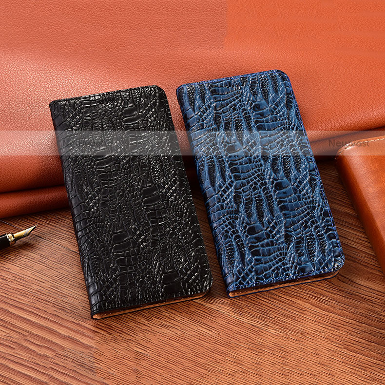 Leather Case Stands Flip Cover Holder H17P for Motorola Moto G71 5G