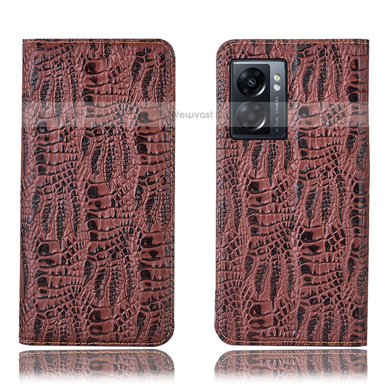 Leather Case Stands Flip Cover Holder H17P for OnePlus Nord N300 5G