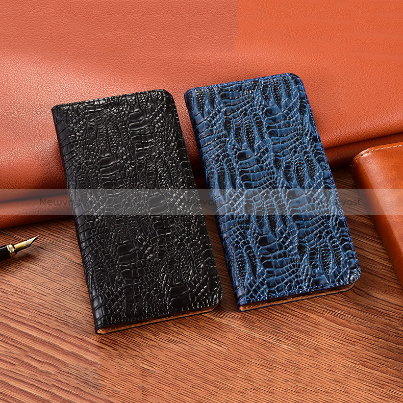 Leather Case Stands Flip Cover Holder H17P for Vivo V27 Pro 5G