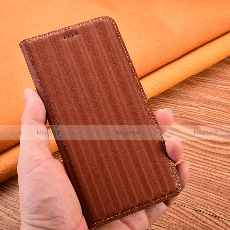 Leather Case Stands Flip Cover Holder H18P for Motorola Moto G71s 5G
