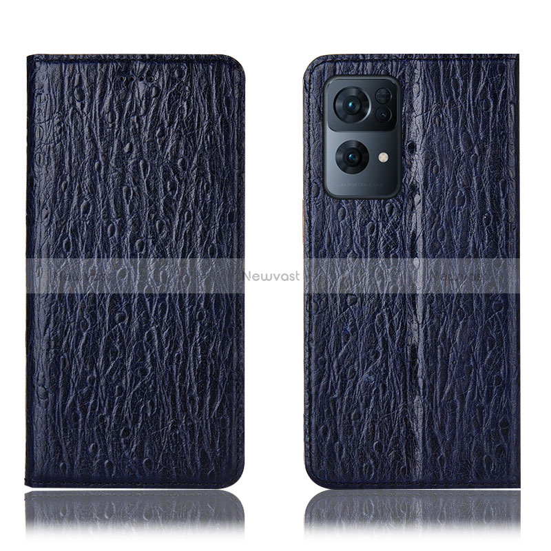 Leather Case Stands Flip Cover Holder H18P for Oppo Reno7 Pro 5G