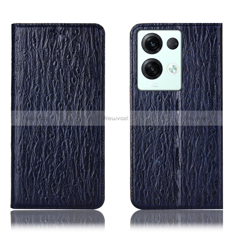 Leather Case Stands Flip Cover Holder H18P for Oppo Reno8 Pro 5G
