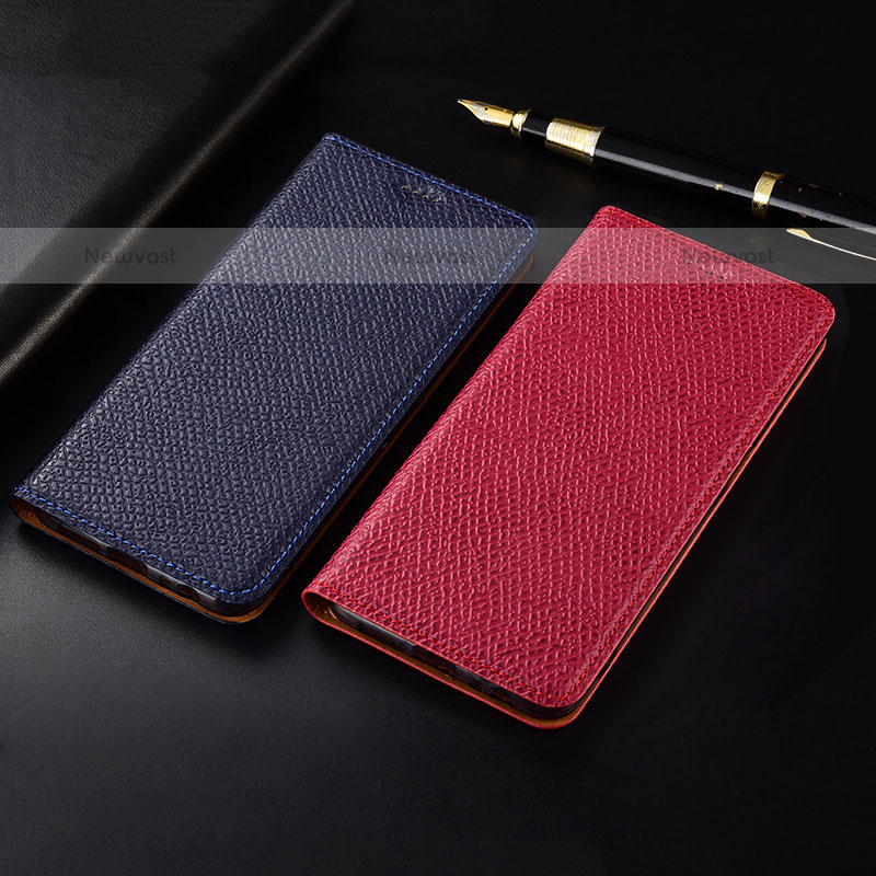 Leather Case Stands Flip Cover Holder H18P for Samsung Galaxy M33 5G