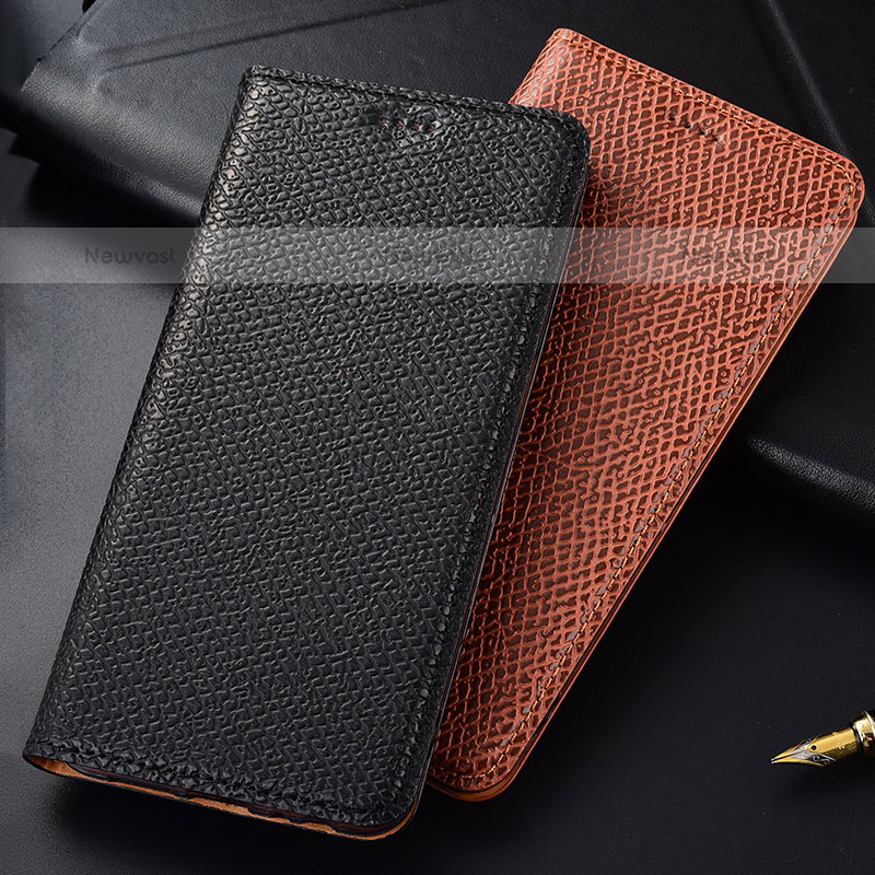 Leather Case Stands Flip Cover Holder H18P for Samsung Galaxy M53 5G