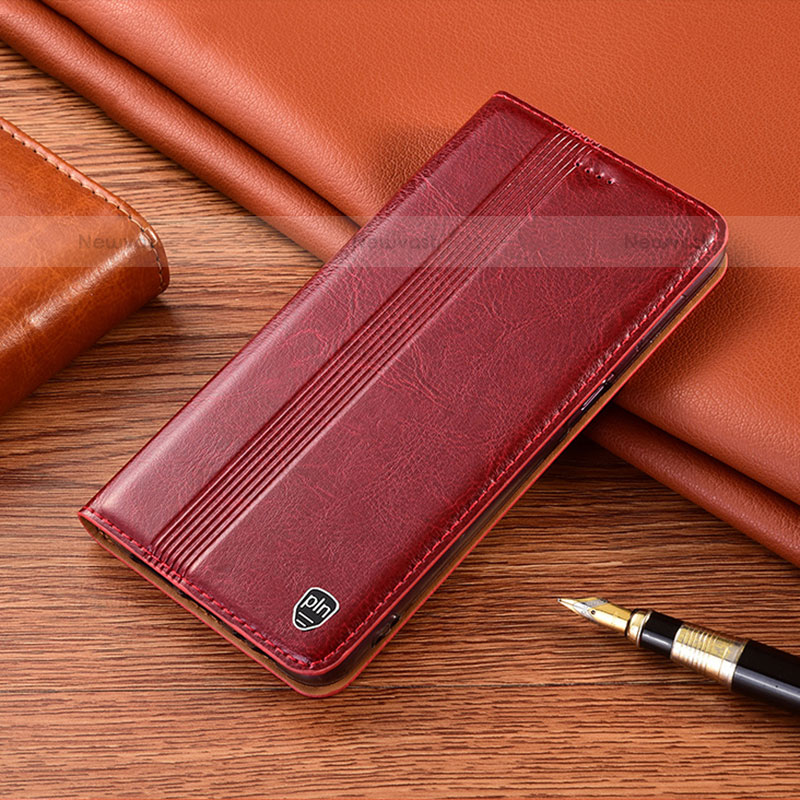 Leather Case Stands Flip Cover Holder H18P for Vivo iQOO 9 Pro 5G Red