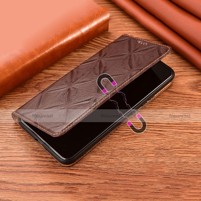 Leather Case Stands Flip Cover Holder H19P for Motorola Moto G40 Fusion