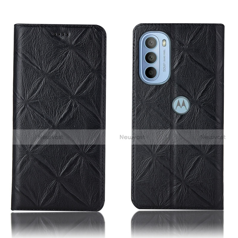 Leather Case Stands Flip Cover Holder H19P for Motorola Moto G41