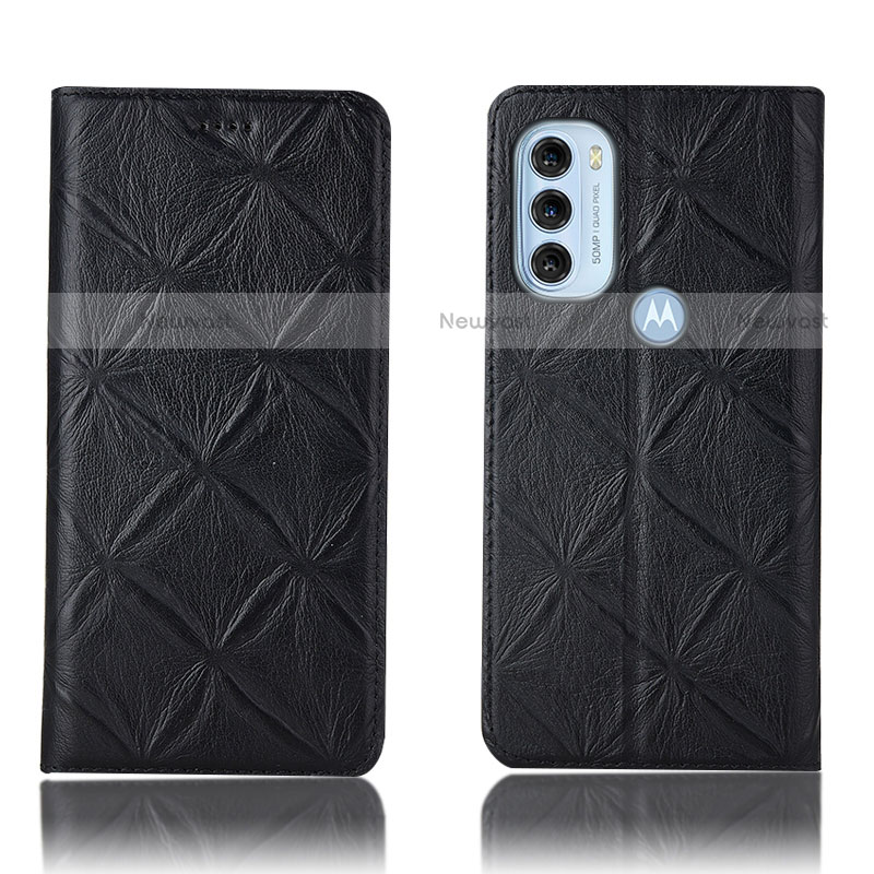 Leather Case Stands Flip Cover Holder H19P for Motorola Moto G71 5G
