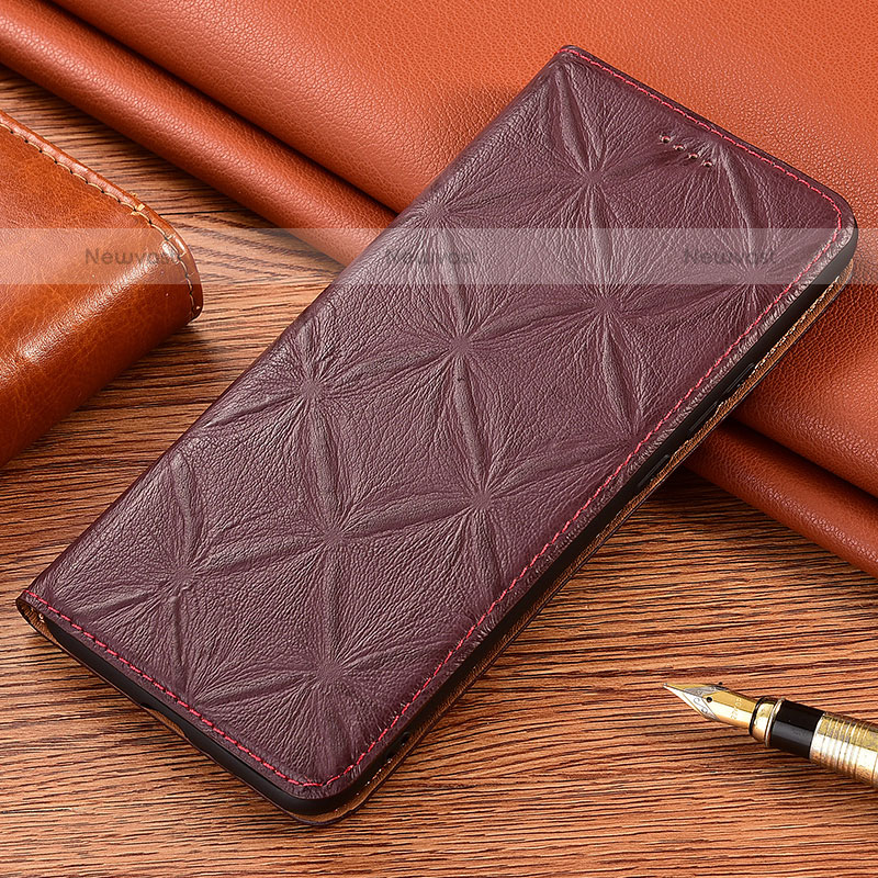 Leather Case Stands Flip Cover Holder H19P for Samsung Galaxy F12
