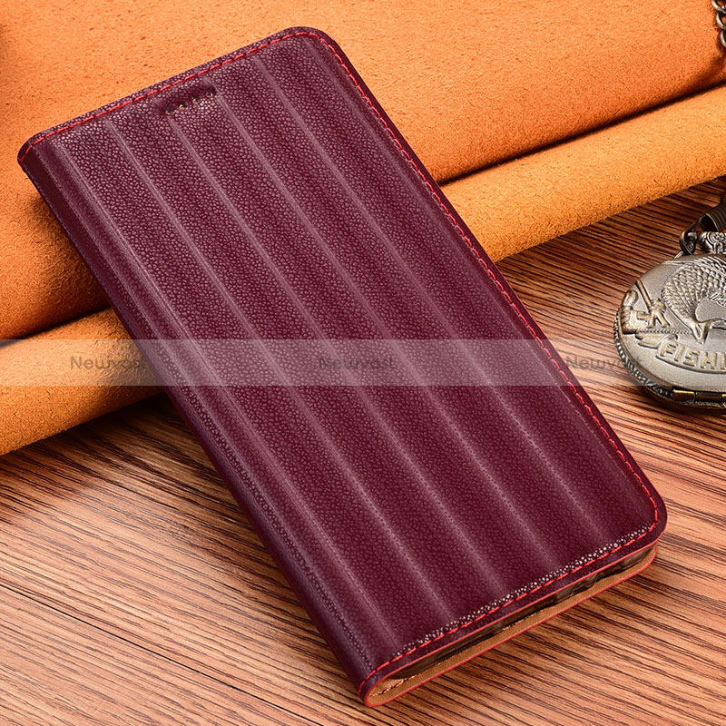 Leather Case Stands Flip Cover Holder H19P for Samsung Galaxy M01 Core