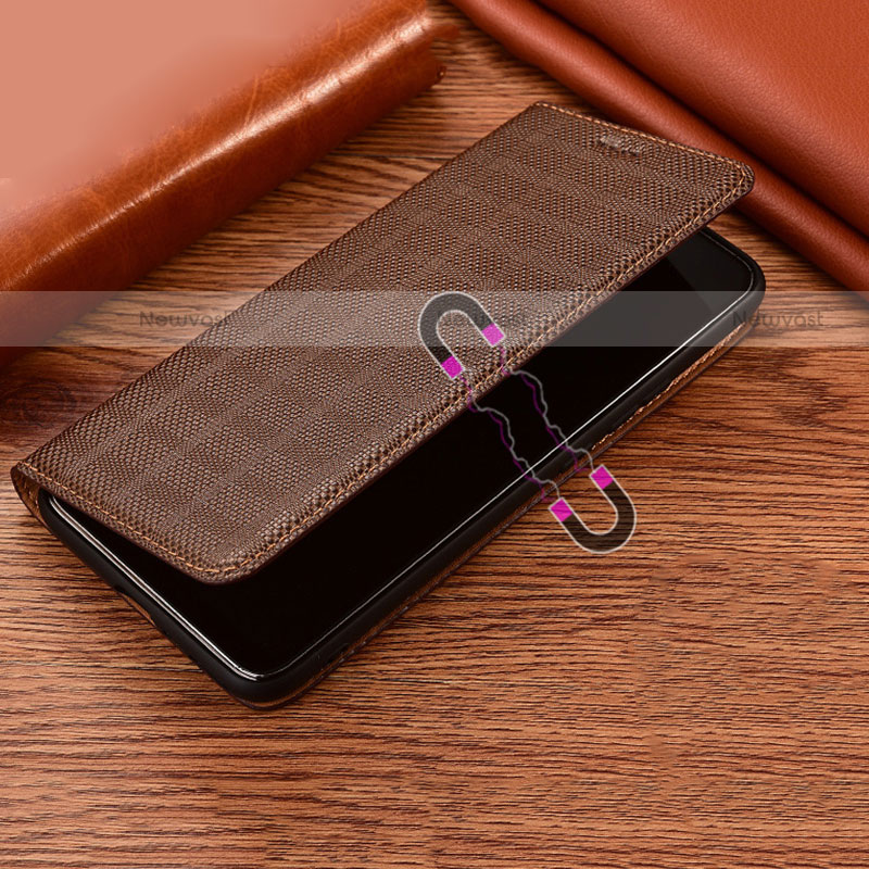 Leather Case Stands Flip Cover Holder H20P for Motorola Moto G Power (2022)